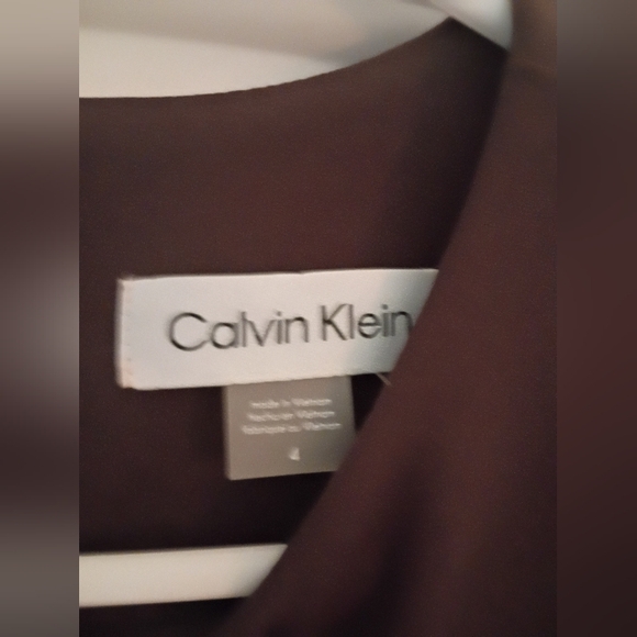 Calvin Klein Dark Brown Dress with Belt - Picture 3 of 5